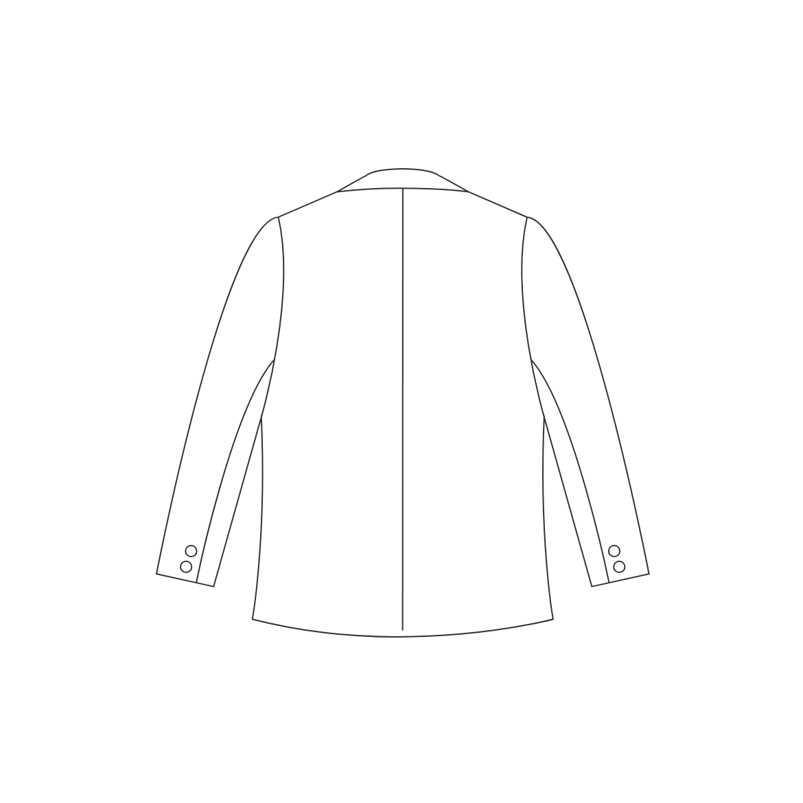 ジャケット（バック）の各部名称