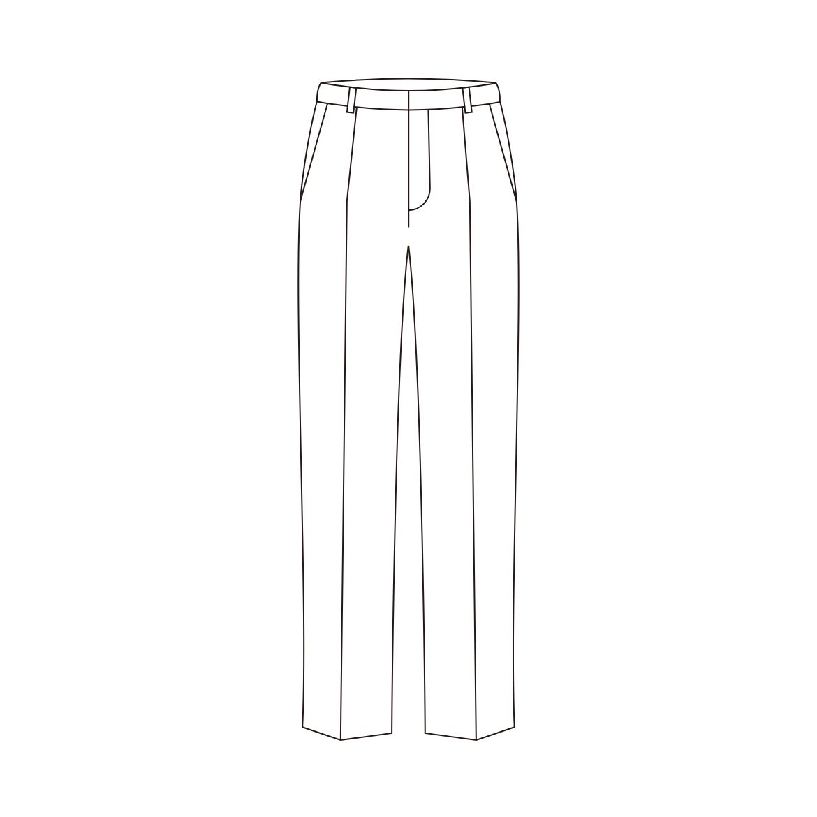 パンツ（フロント）の各部名称